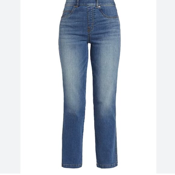 SPANX Blue straight leg Jeans XL - Picture 10 of 12